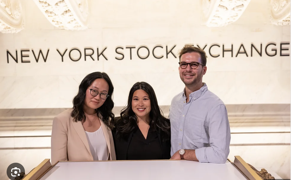Chenni Xu at the New York Stock Exchange